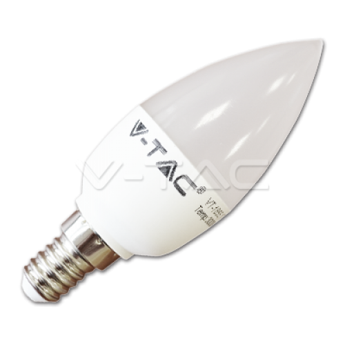 LED spuldze (svece) - LED Bulb - 6W E14 Candle White